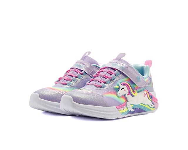 SKECHERS UNICORN CHASER Çocuk Günlük Işıklı Ayakkabı 302298L-LVMT Çok Renkli