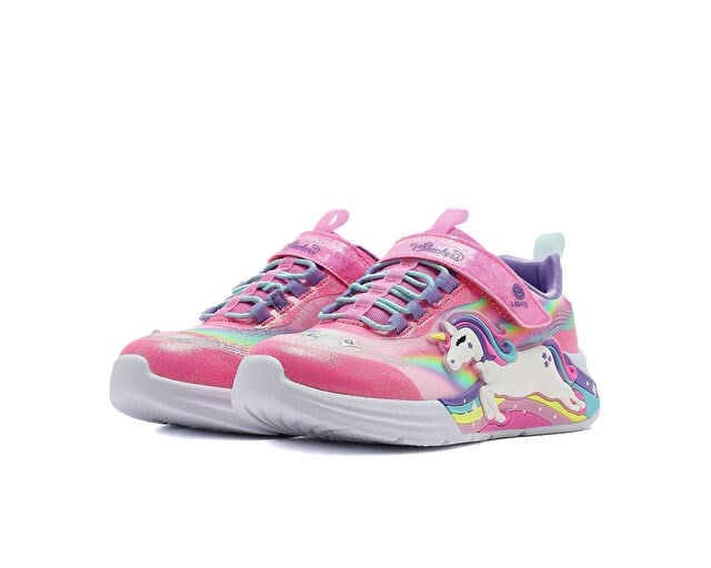 SKECHERS UNICORN CHASER Çocuk Günlük Işıklı Ayakkabı 302298L-PKMT Çok Renkli