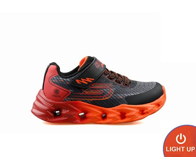 SKECHERS VORTEX 2.0 Çocuk Günlük Işıklı Ayakkabı 400604L-BKRD Kırmızı