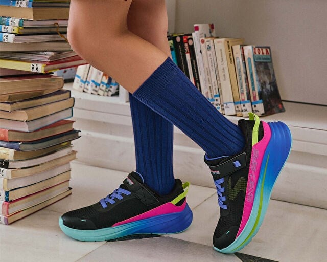 SKECHERS WAVE 92 - IMARA LITE Çocuk Günlük Ayakkabı 303571L-BKMT Siyah