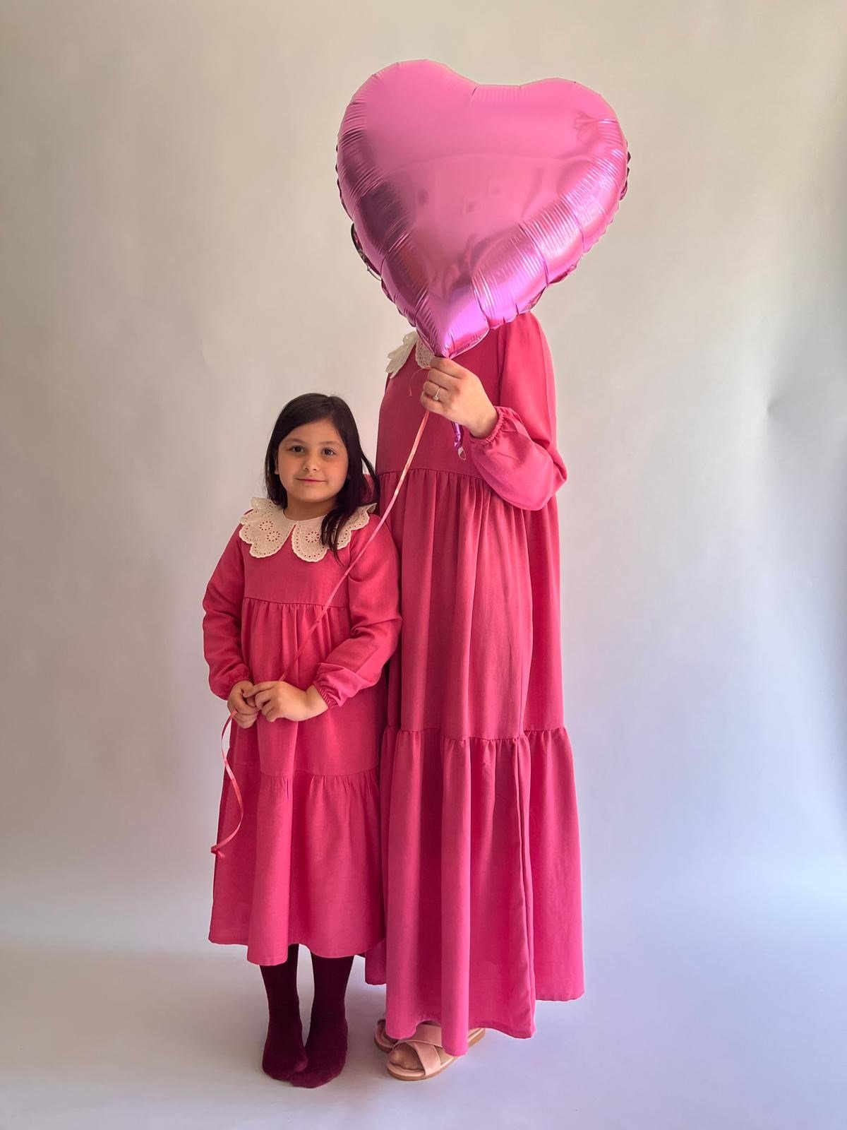 FİSTO YAKA ANNE ELBİSESİ