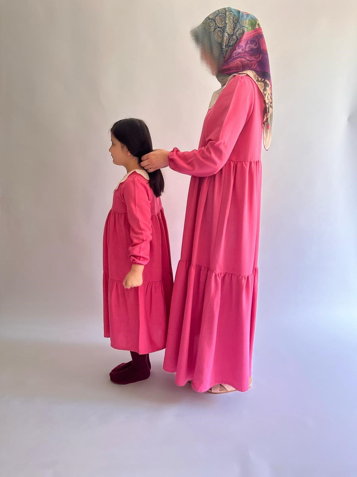 FİSTO YAKA ANNE ELBİSESİ