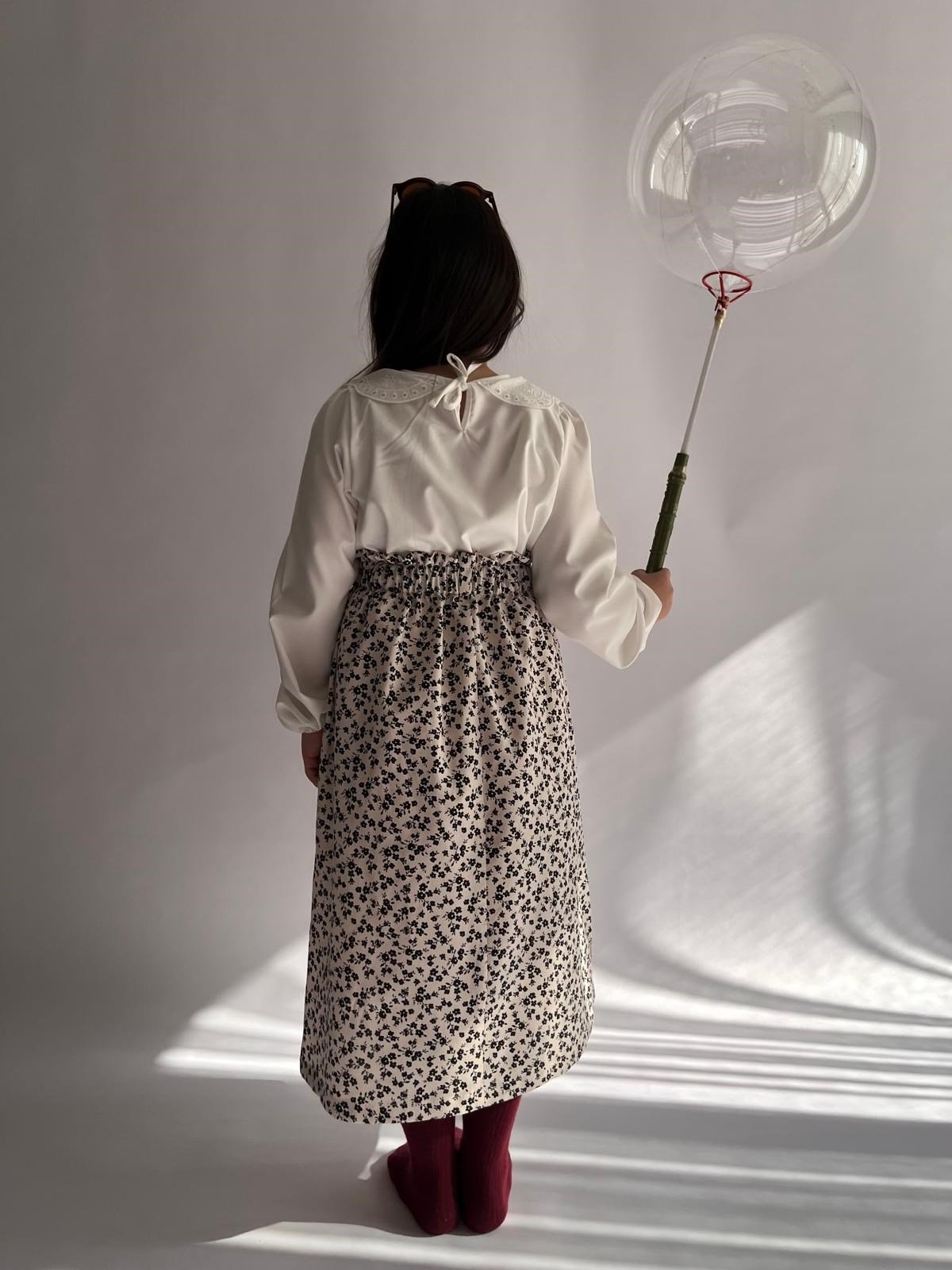 GABARDİN ÇİÇEK ETEK