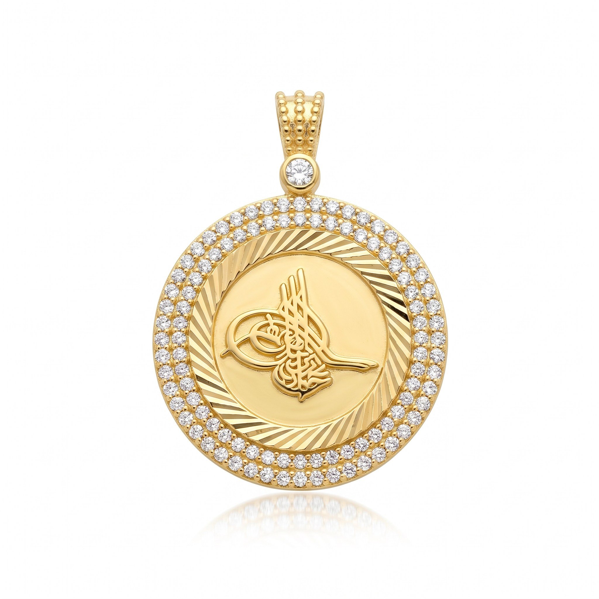 14K Altın Tuğralı Kolye Ucu | 11,27 Gr
