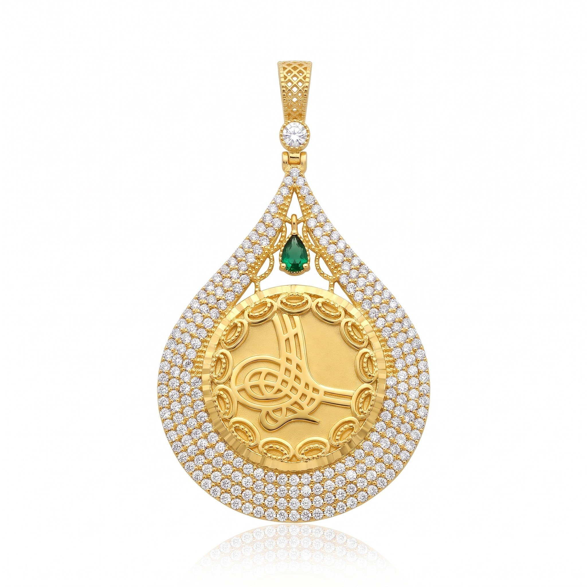 14K Altın Tuğralı Kolye Ucu | 8,77 Gr