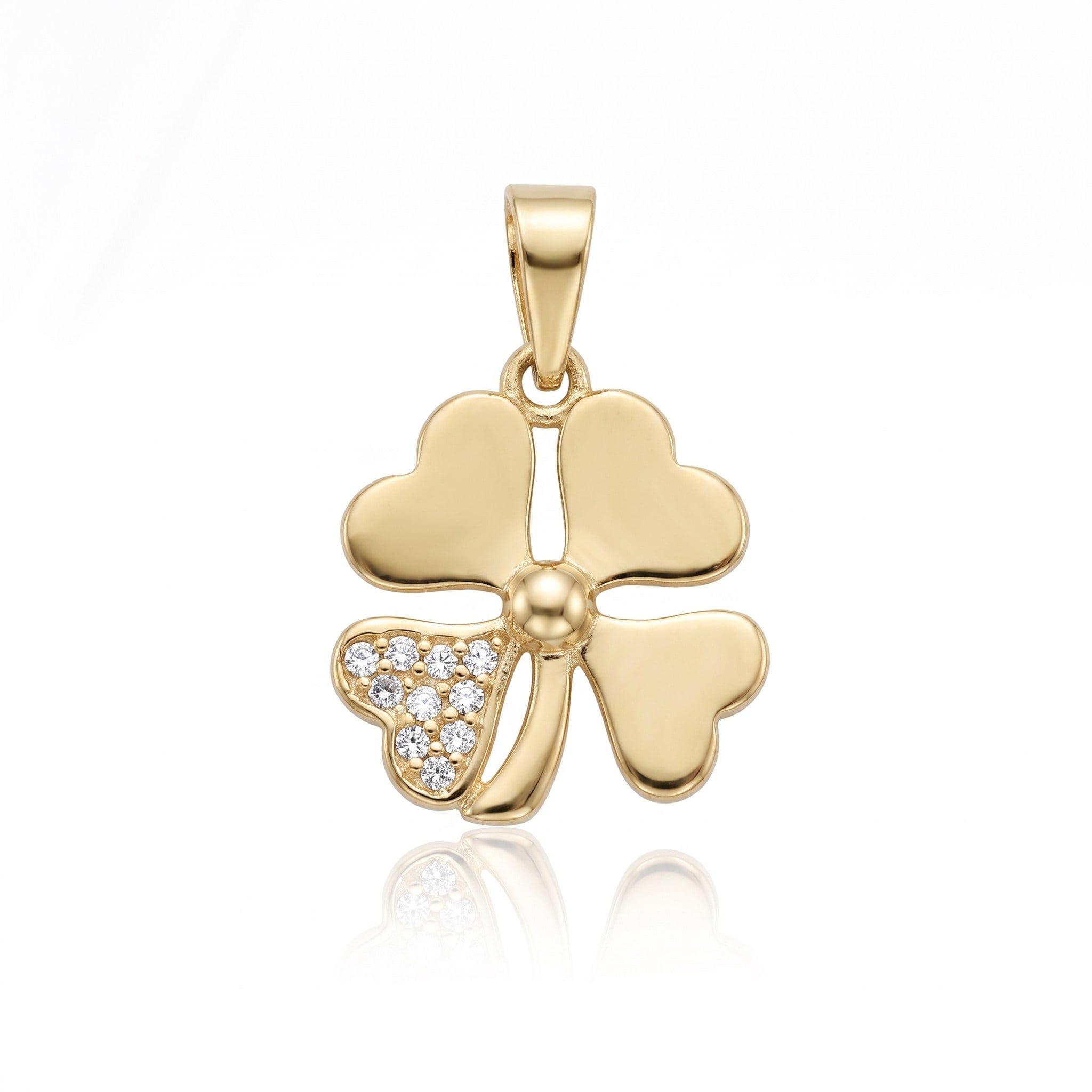 14K Altın Yonca Kolye Ucu | 1,18 Gr
