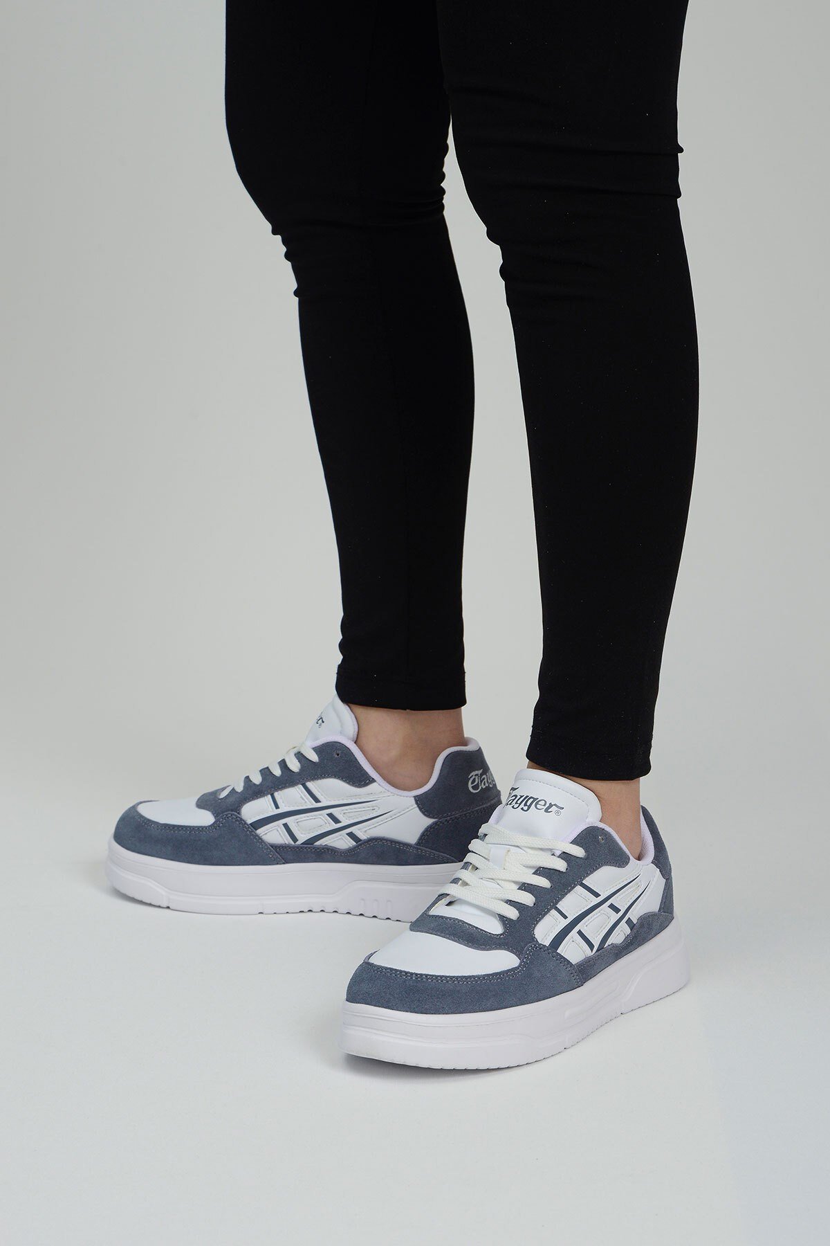 3128 İndigo Mavi Gerçek Deri Ultra Hafif Kaymaz Rahat Günlük Sneaker Ayakkabı
