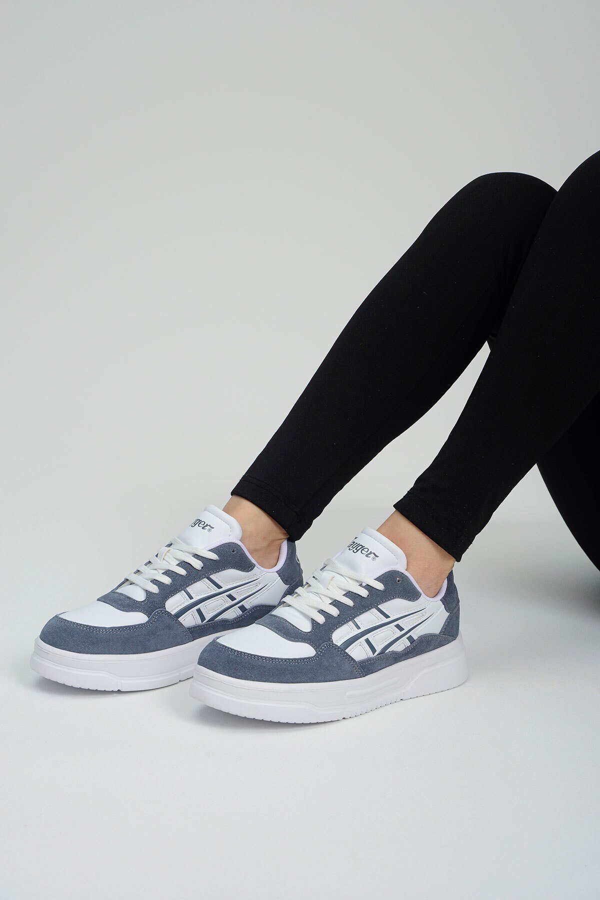 3128 İndigo Mavi Gerçek Deri Ultra Hafif Kaymaz Rahat Günlük Sneaker Ayakkabı