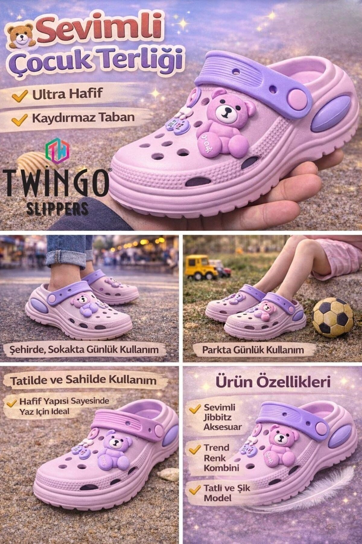 Çocuk Emojili Cross Ortopedik Günlük Terlik Unisex