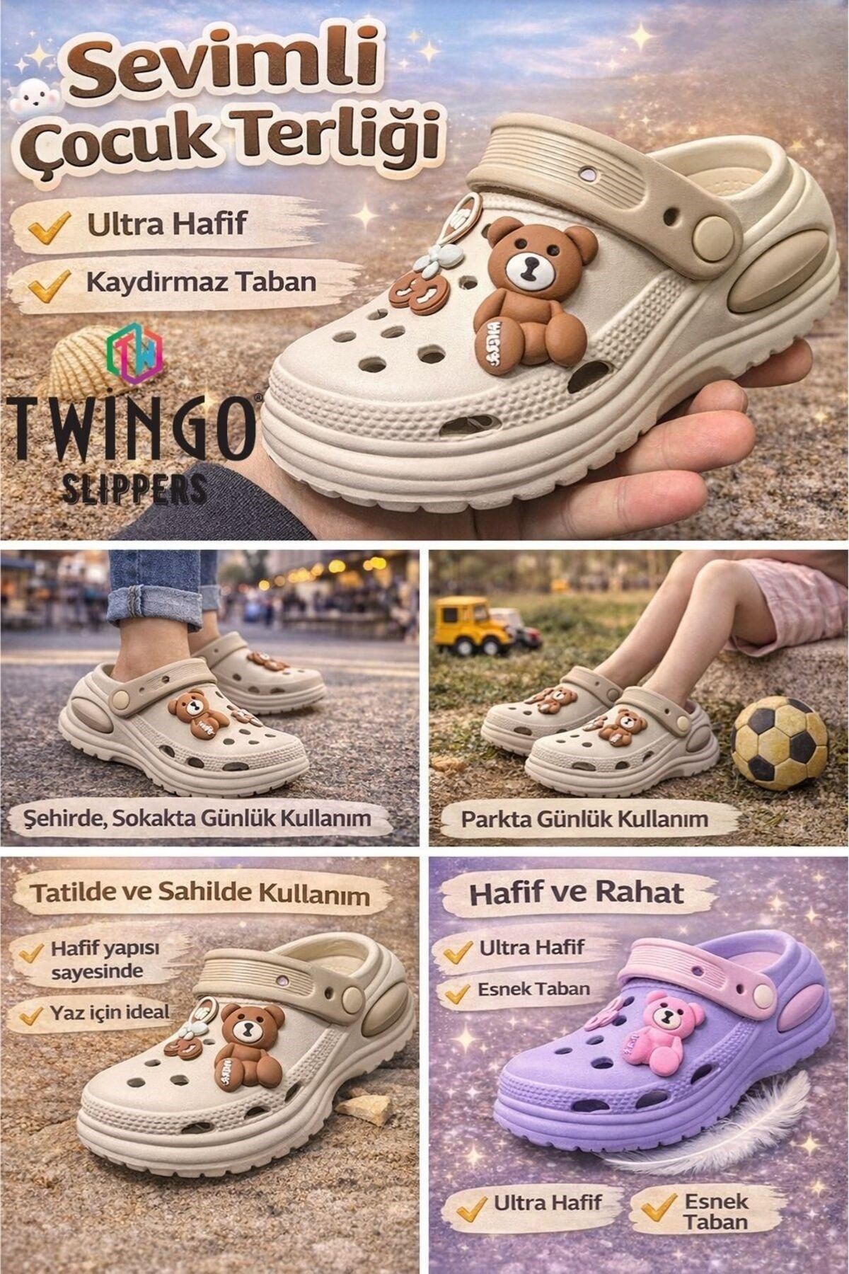 Çocuk Emojili Cross Ortopedik Günlük Terlik Unisex