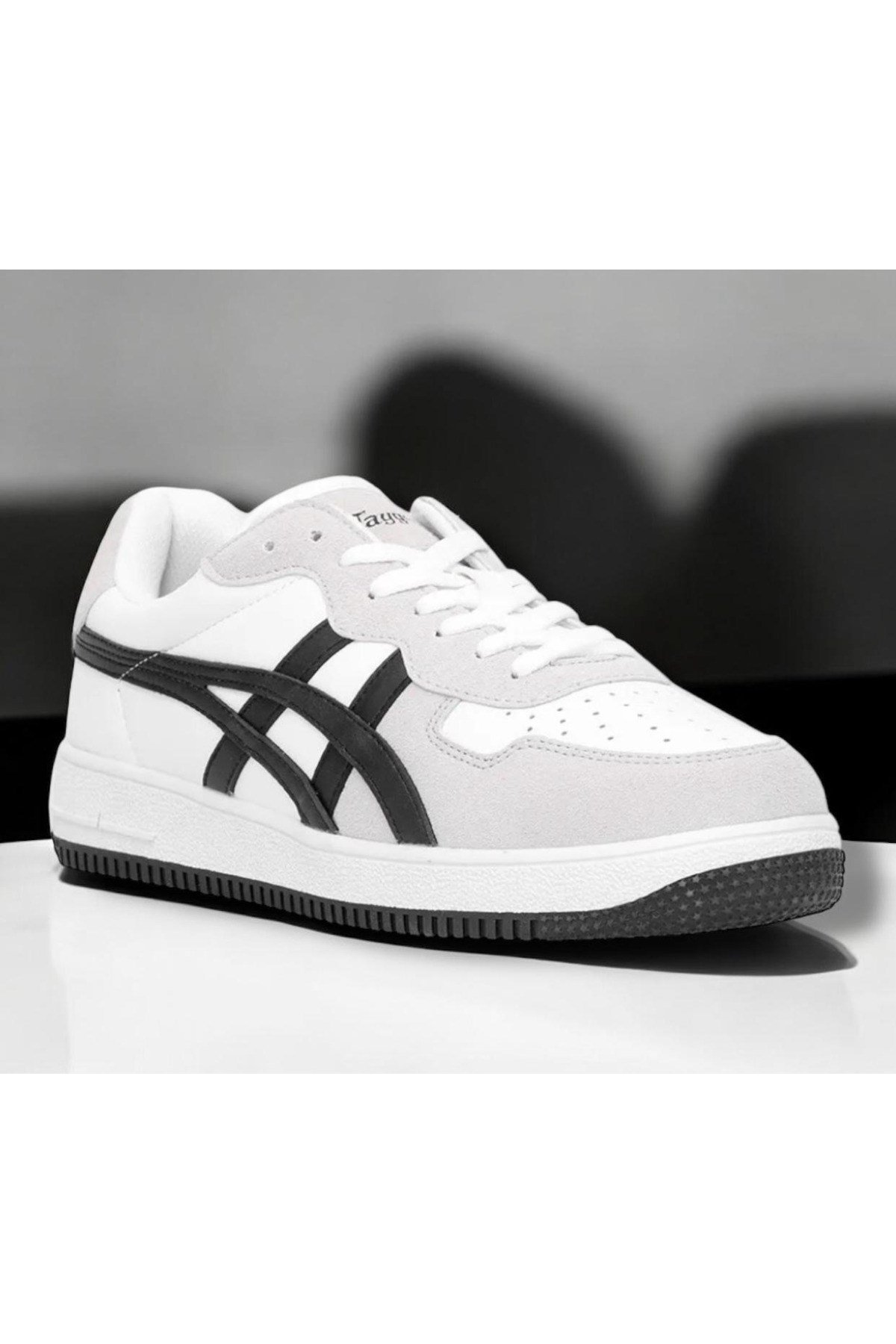Günlük Rahat Unisex Klasik Siyah-Beyaz-Gri Sneaker Ayakkabı