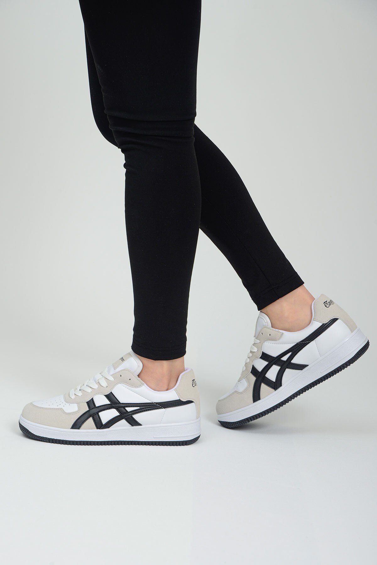 Günlük Rahat Unisex Klasik Siyah-Beyaz-Gri Sneaker Ayakkabı