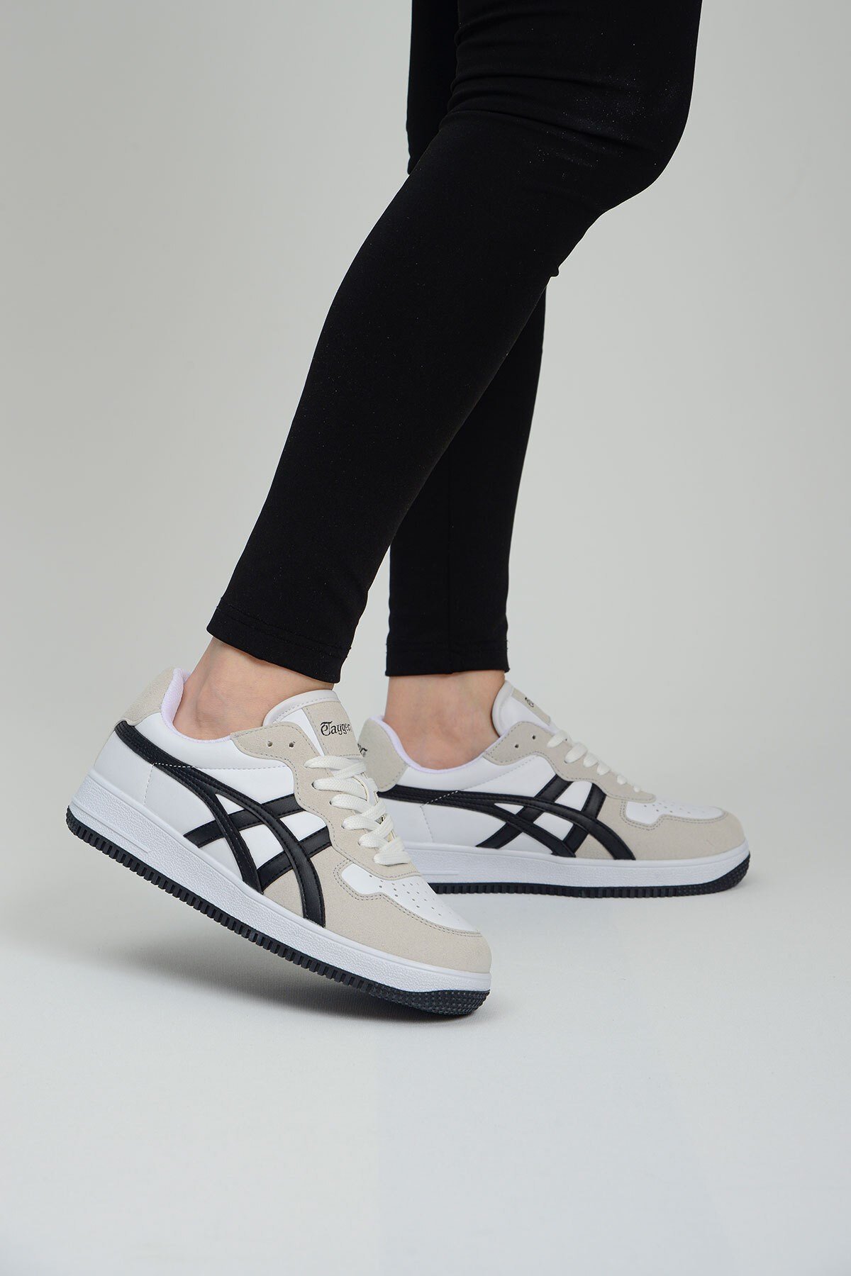 Günlük Rahat Unisex Klasik Siyah-Beyaz-Gri Sneaker Ayakkabı