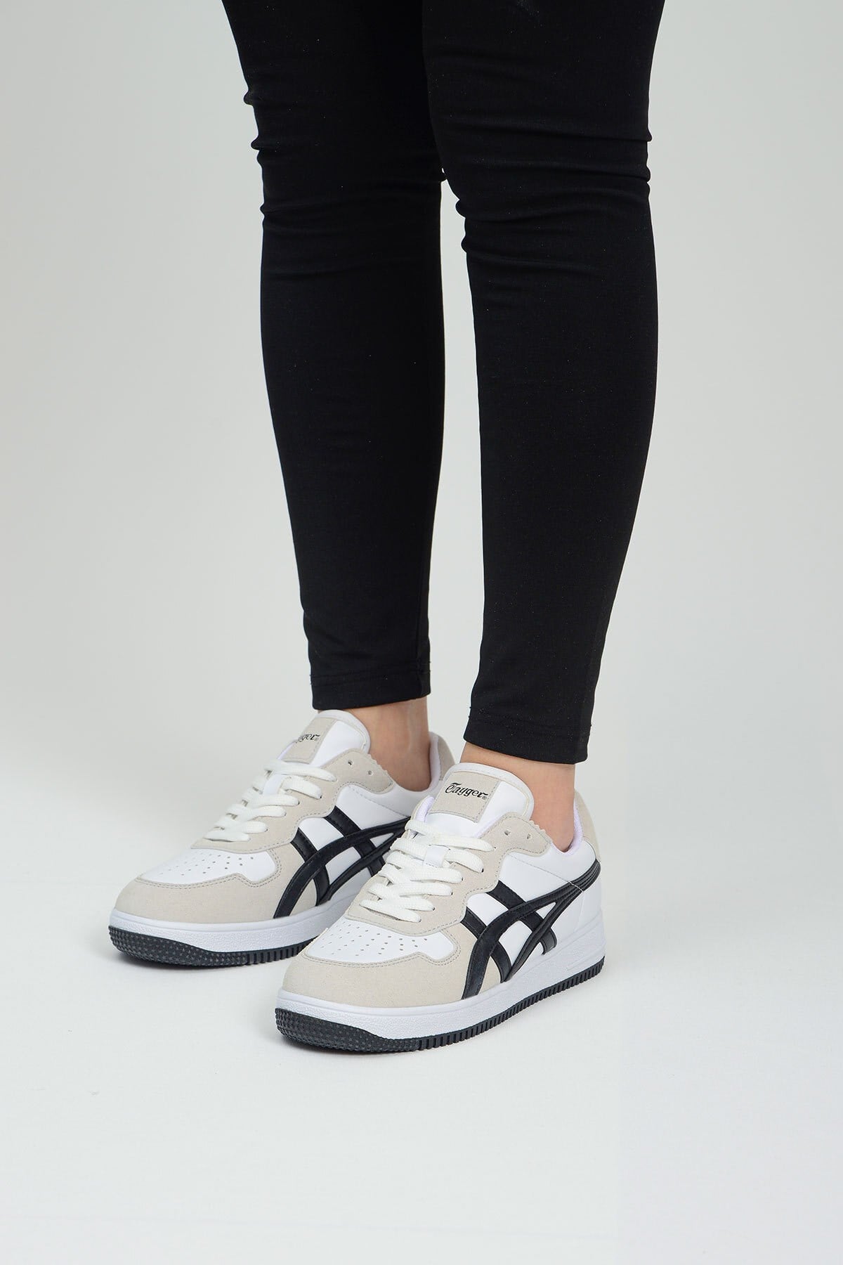 Günlük Rahat Unisex Klasik Siyah-Beyaz-Gri Sneaker Ayakkabı