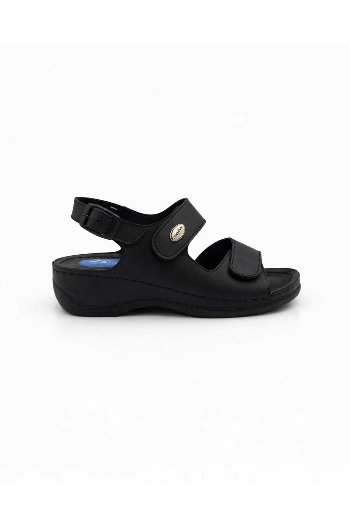 Kadın Siyah Jelly Cool Halluks Valgus Ortopedik Terlik - Anneler Günü Hediyesi