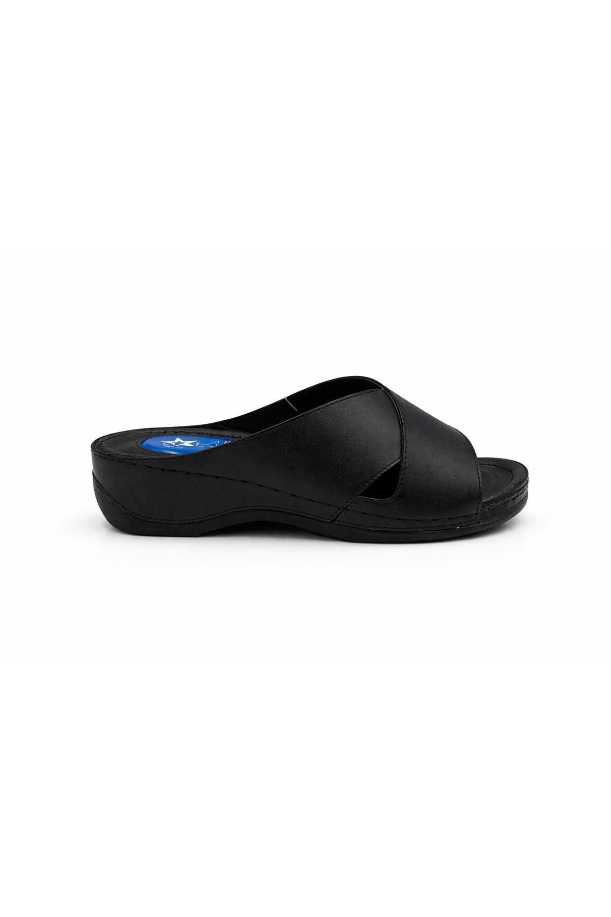 Kadın Siyah Jelly Cool Halluks Valgus Ortopedik Terlik - Anneler Günü Hediyesi