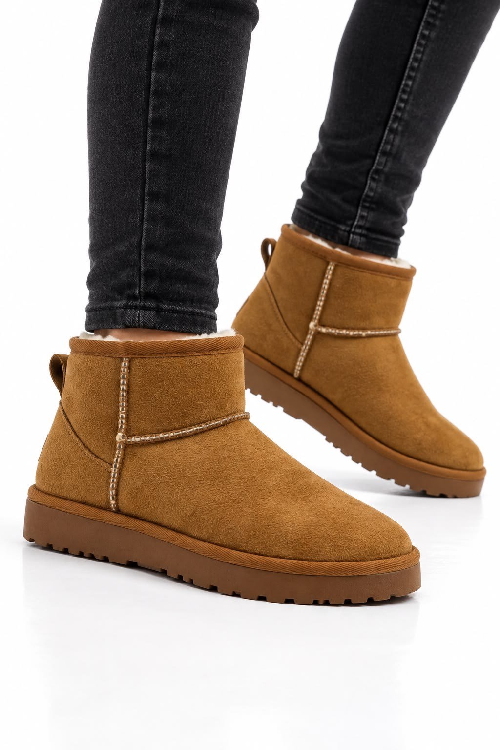 Look Life İçi Sıcak Peluş Astar Süet Ultra Mini Kışlık Bot