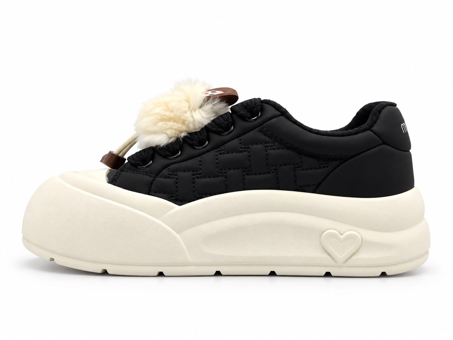 Look Life Kalın Tabanlı Pelüş Figürlü Sneaker Ayakkabı