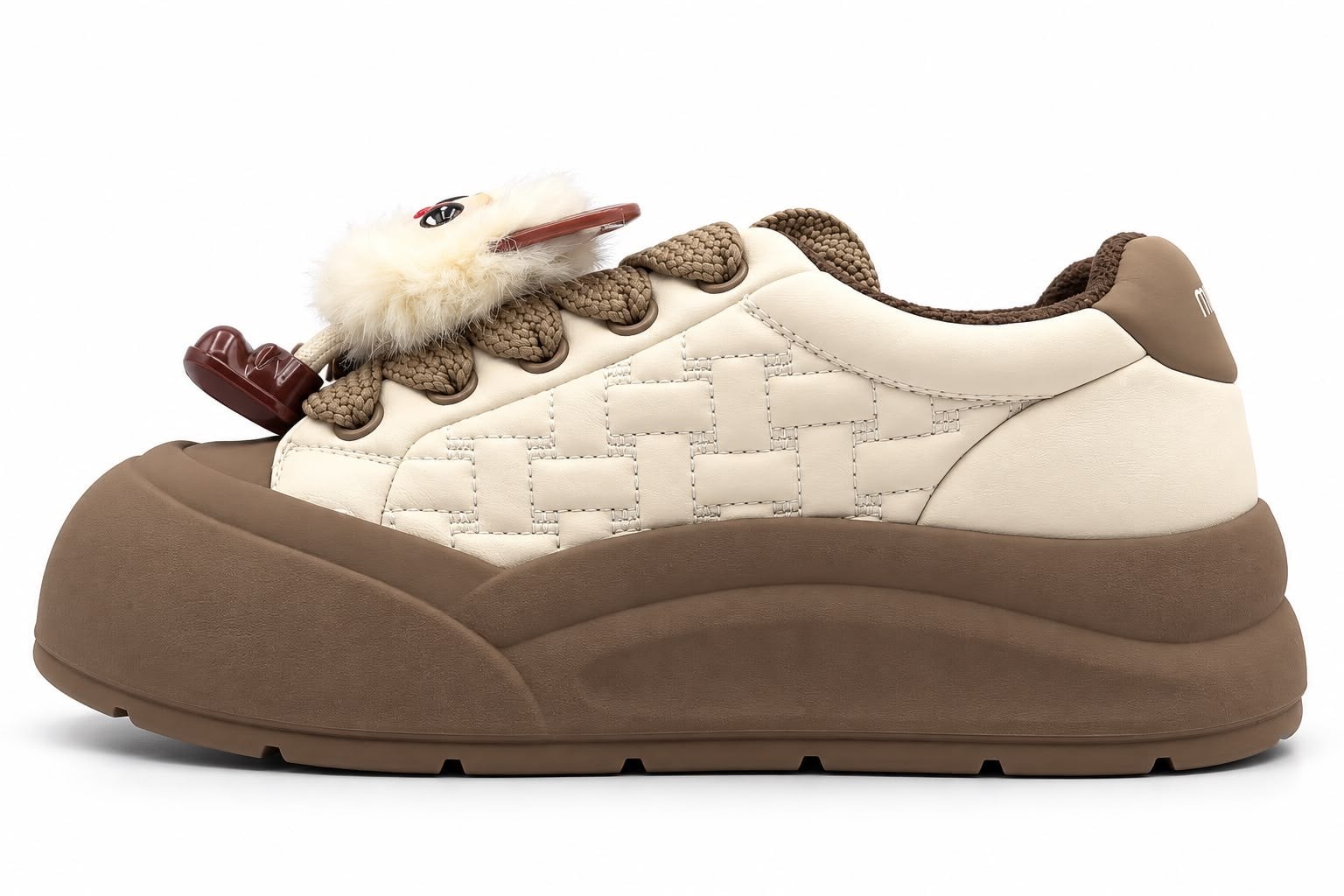 Look Life Kalın Tabanlı Pelüş Figürlü Sneaker Ayakkabı