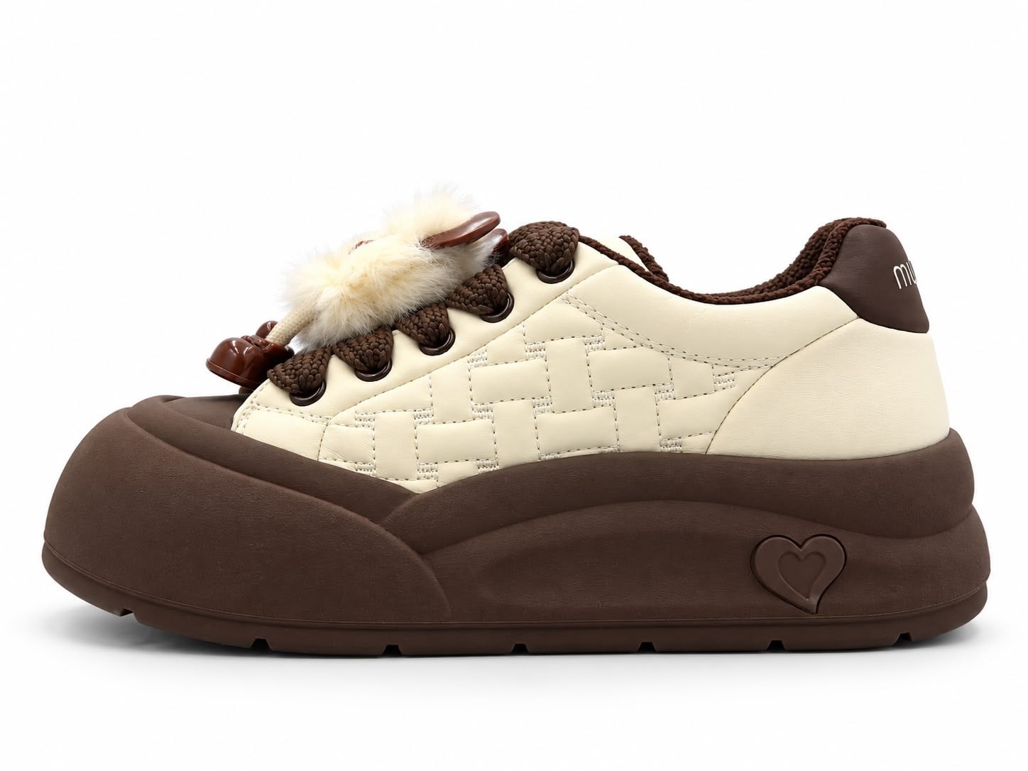 Look Life Kalın Tabanlı Pelüş Figürlü Sneaker Ayakkabı