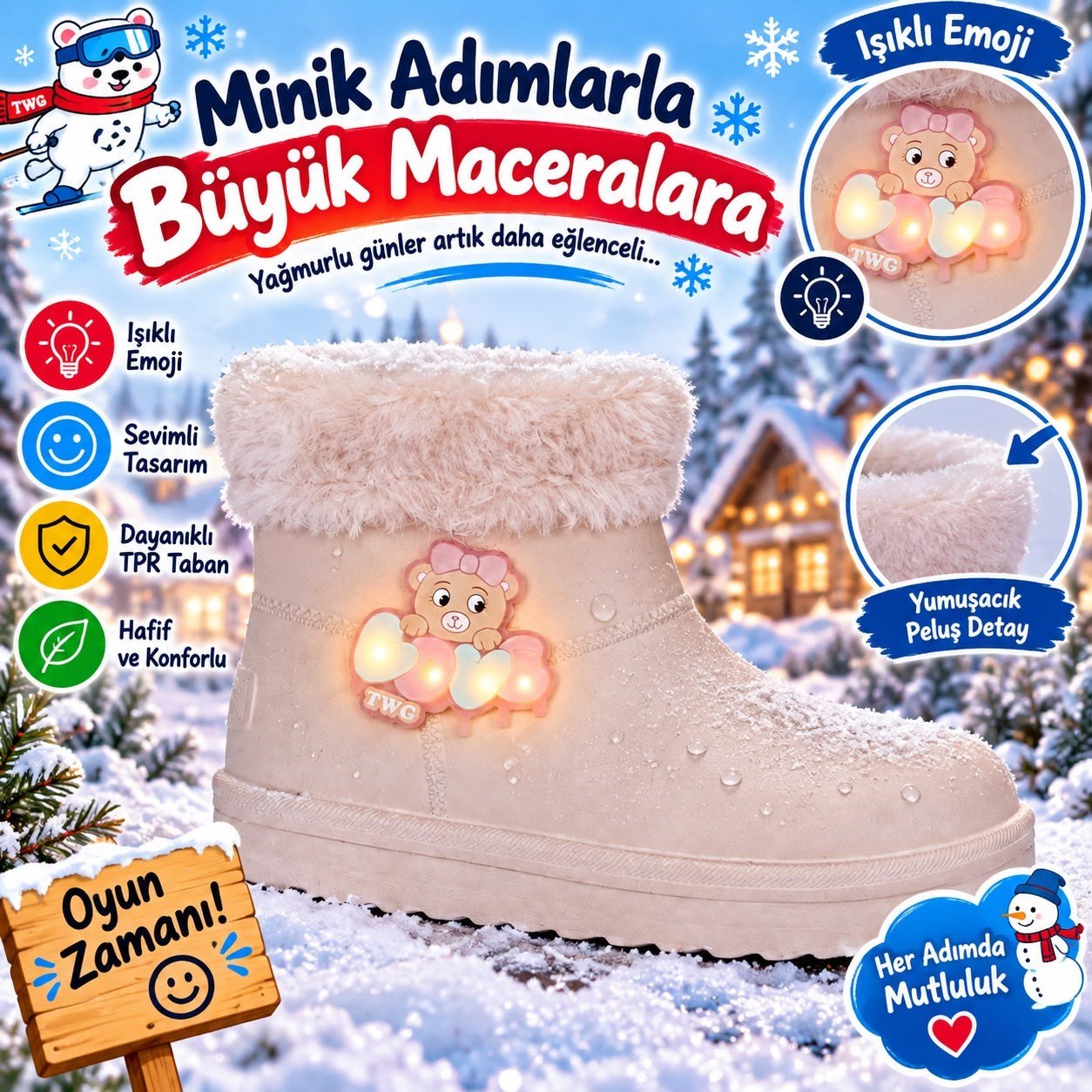 SU geçirmez çocuk yağmur botu 