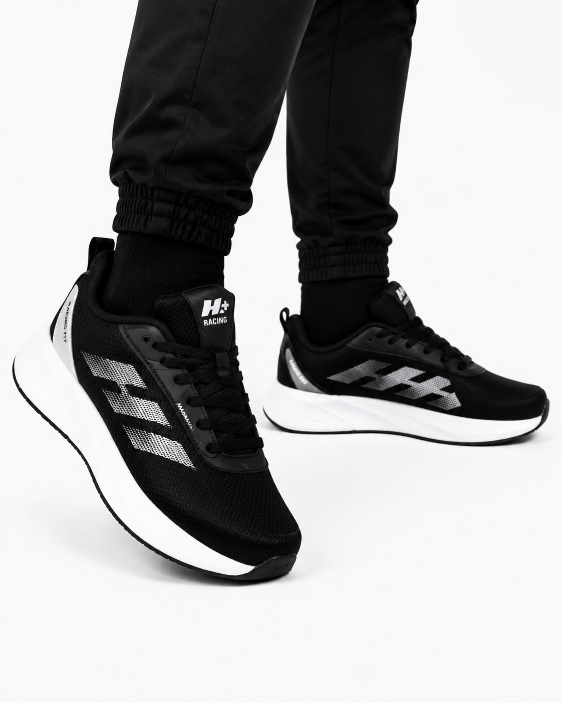 Airfile Poli Taban Unisex Spor Ayakkabı SİYAH-BEYAZ