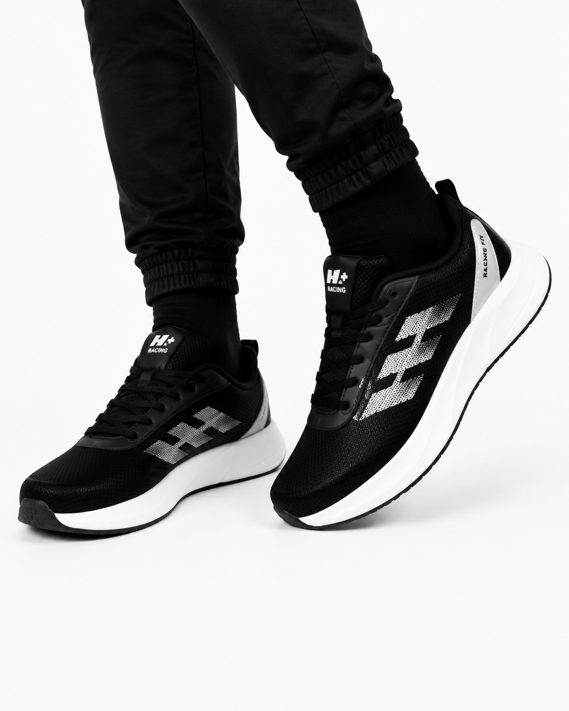 Airfile Poli Taban Unisex Spor Ayakkabı SİYAH-BEYAZ