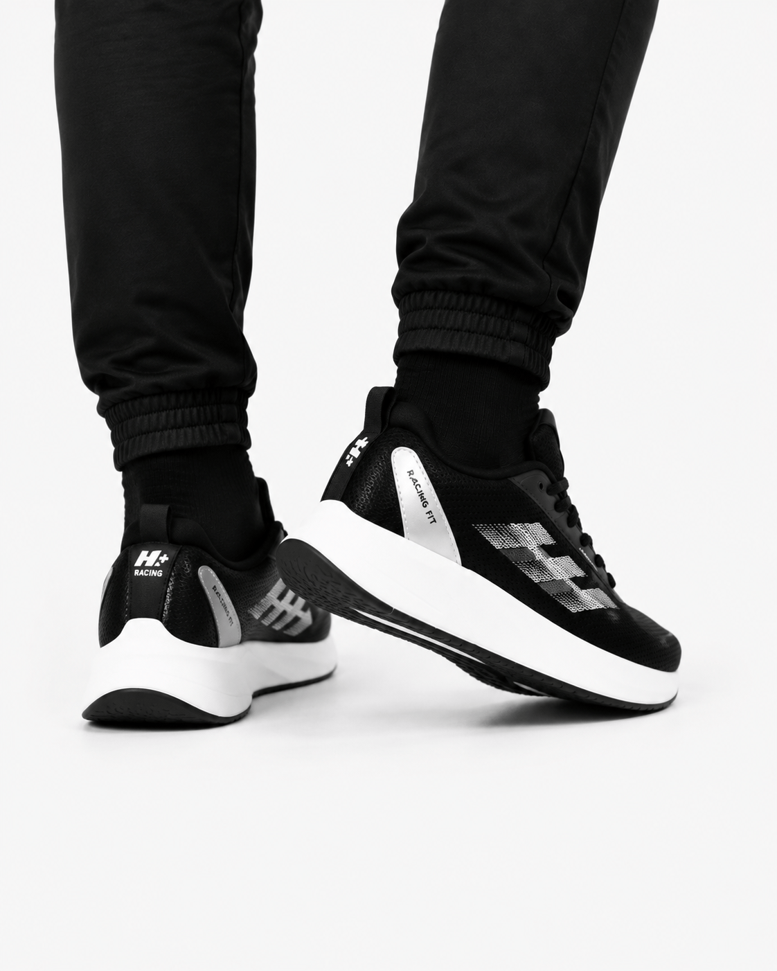 Airfile Poli Taban Unisex Spor Ayakkabı SİYAH-BEYAZ