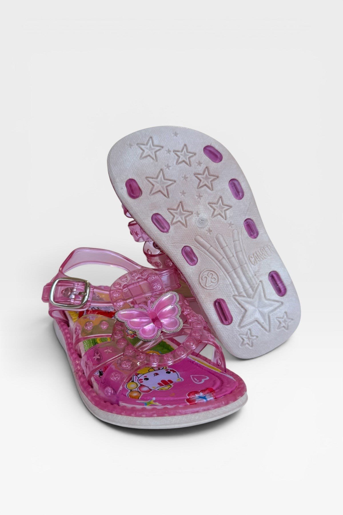 Ayarlanabilir Tokalı Havuz Plaj Çocuk Sandalet PEMBE