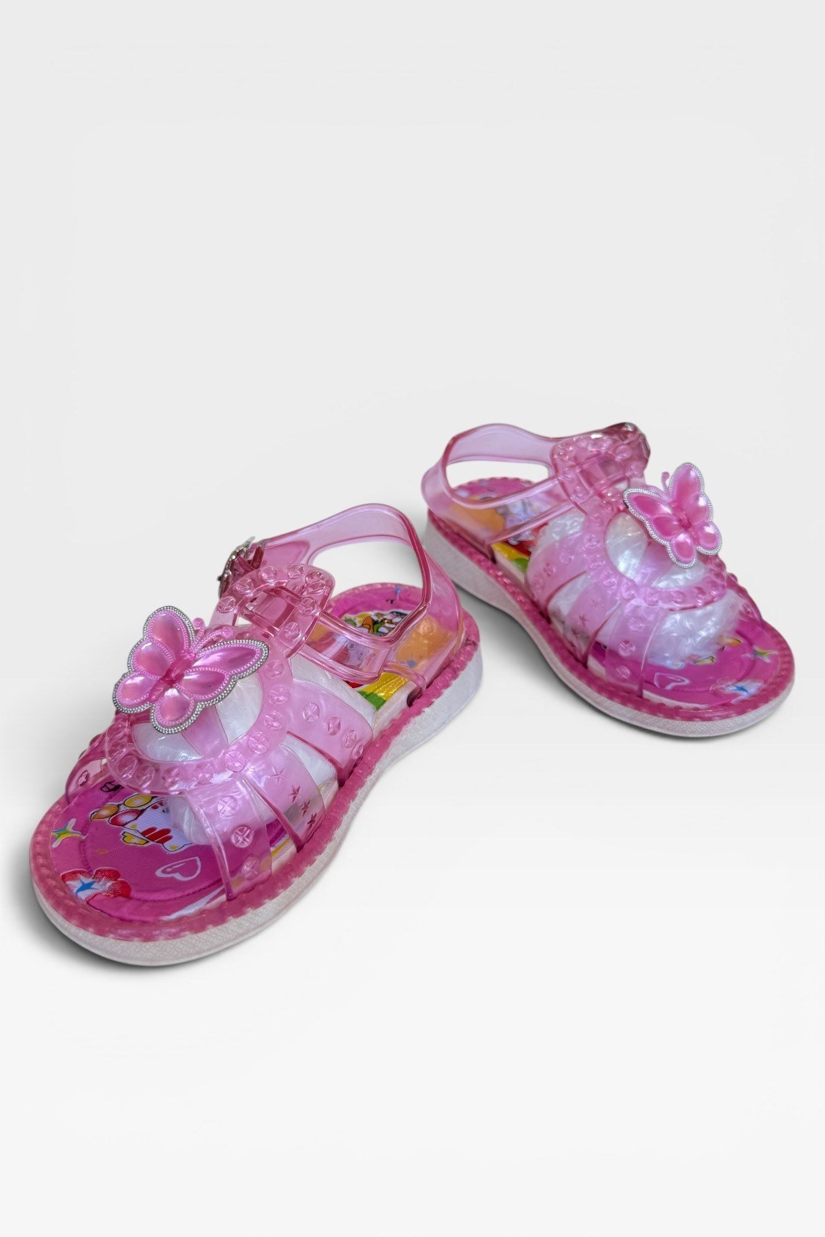 Ayarlanabilir Tokalı Havuz Plaj Çocuk Sandalet PEMBE