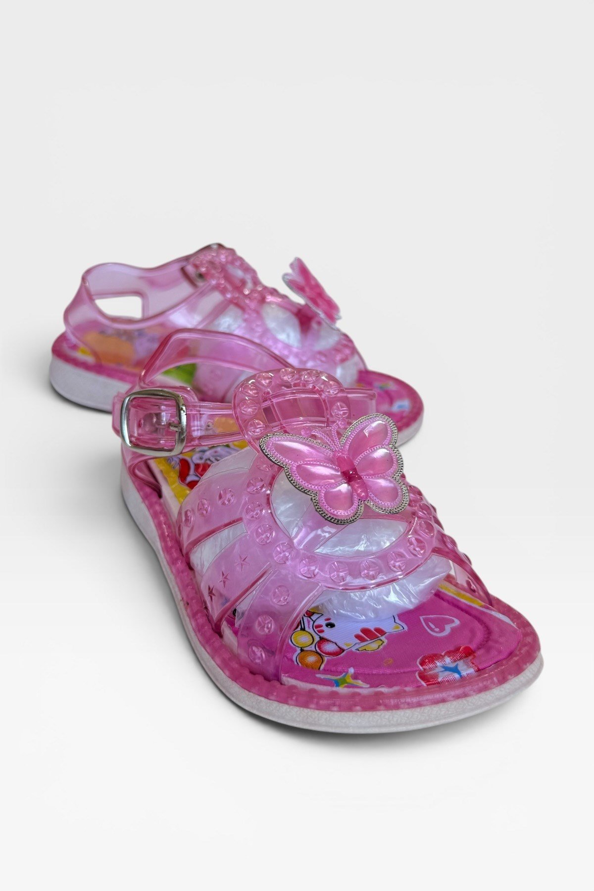 Ayarlanabilir Tokalı Havuz Plaj Çocuk Sandalet PEMBE