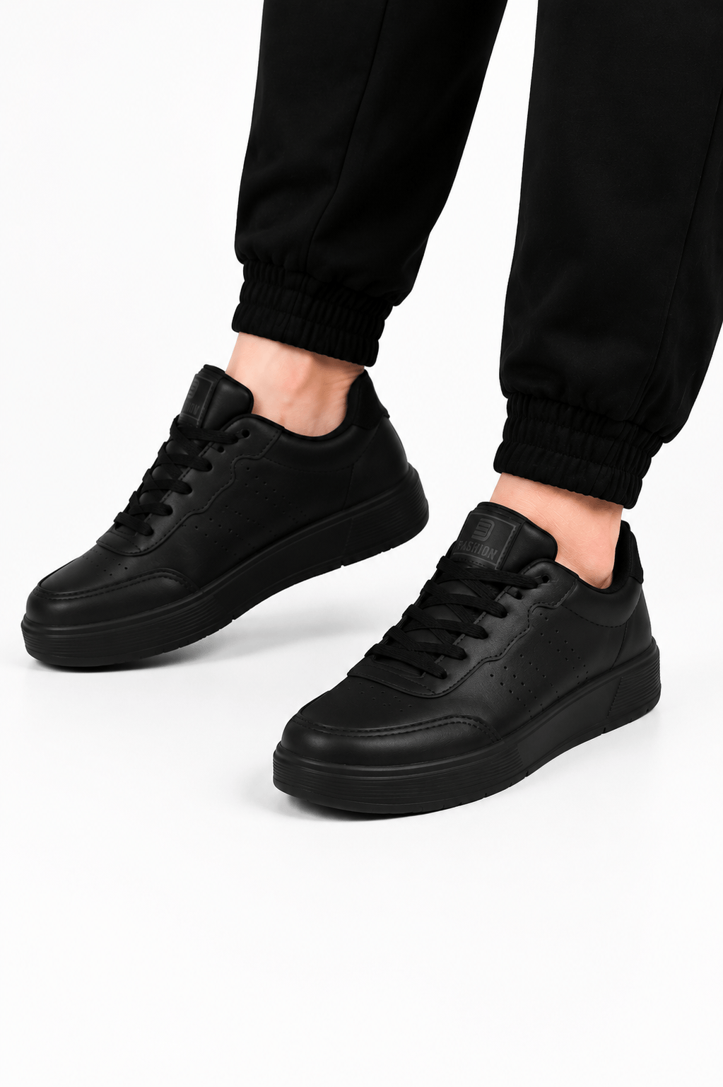 Cilt Faylon Taban Sneaker Çocuk Spor Ayakkabı SİYAH