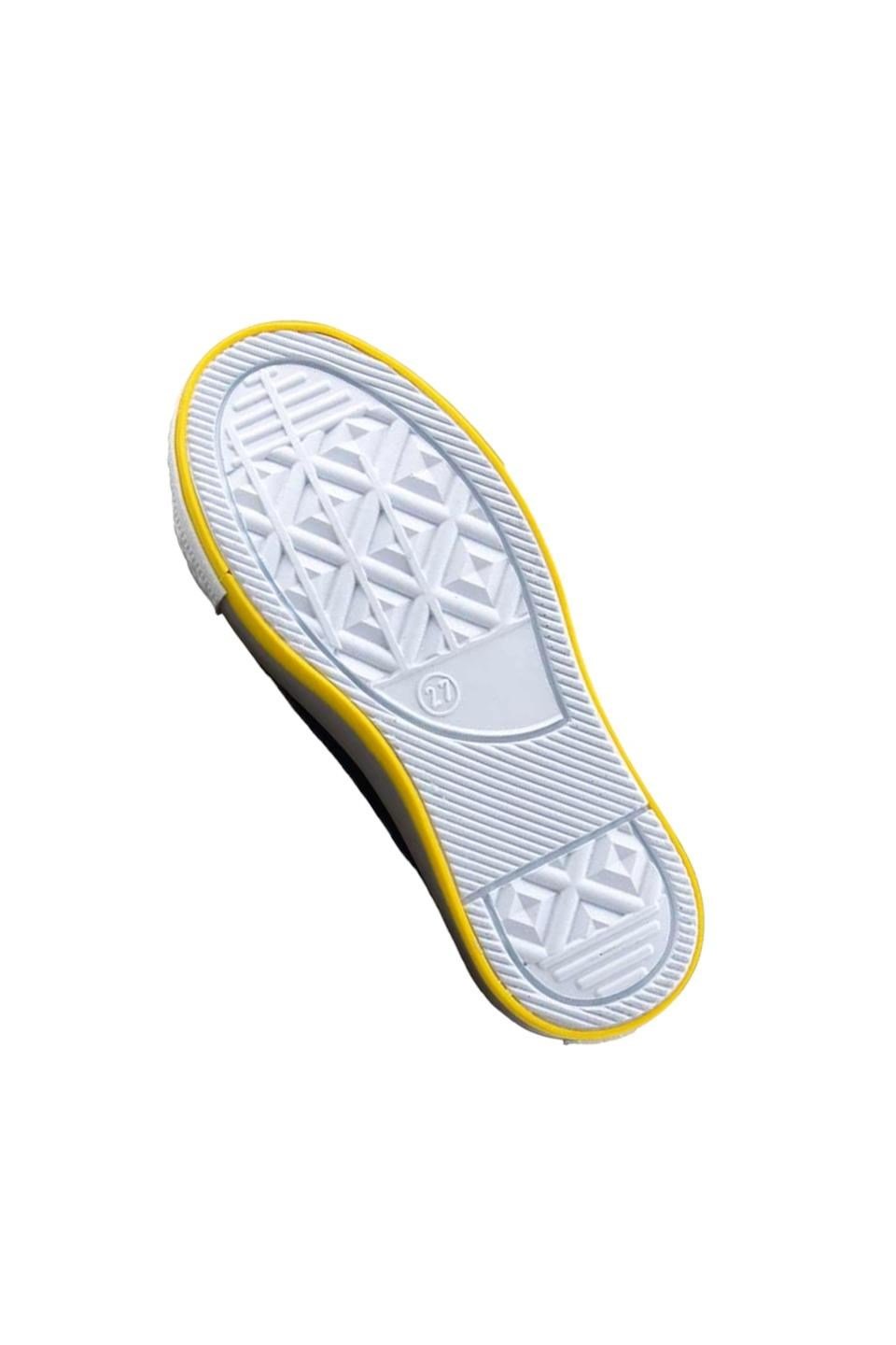 Çocuk Keten Kısa Convers Modeli Bağcıklı Spor Ayakkabı GRİ