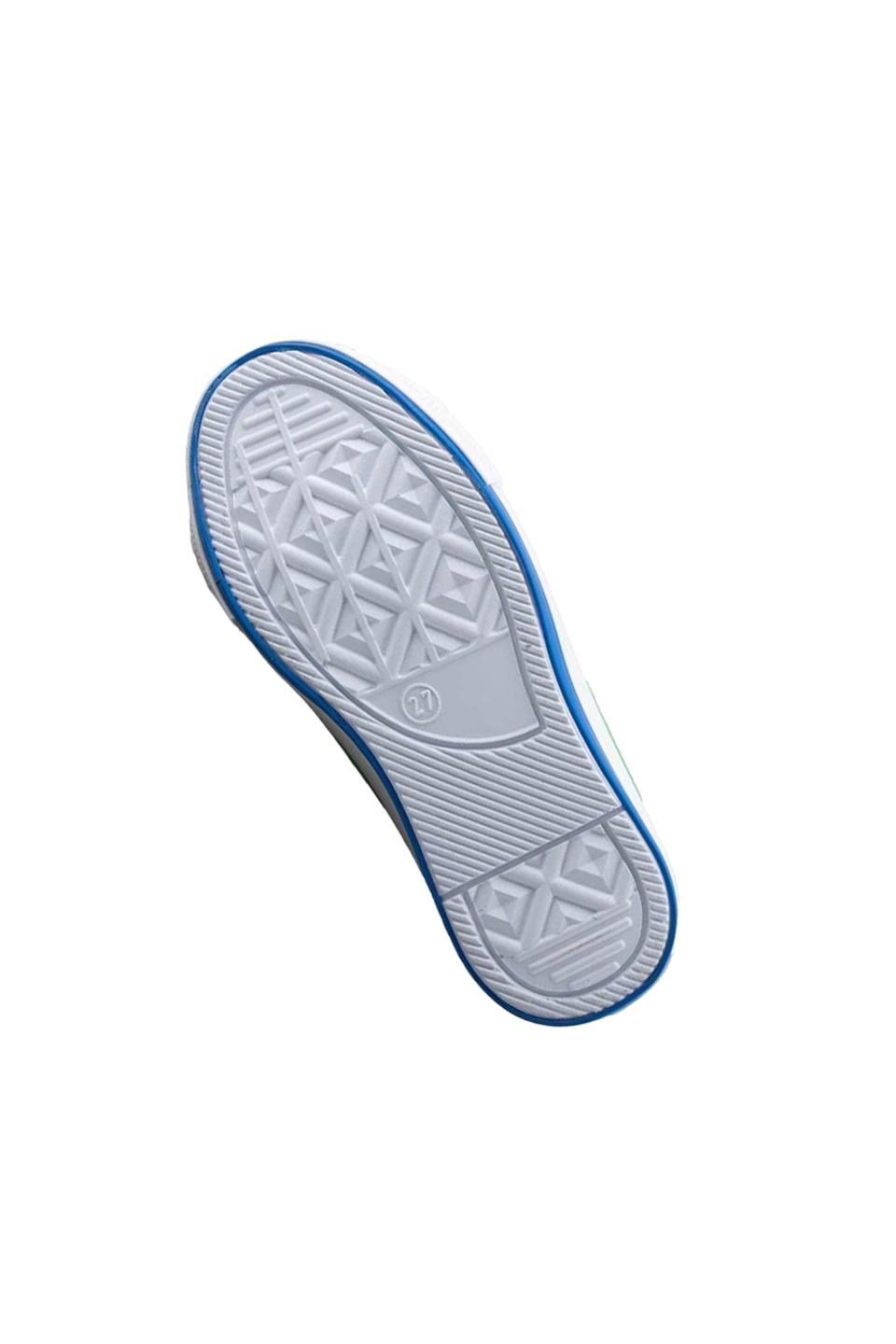 Çocuk Keten Kısa Convers Modeli Bağcıklı Spor Ayakkabı YEŞİL