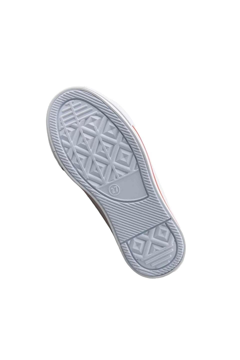 Çocuk Keten Kısa Convers Modeli Bağcıklı Spor Ayakkabı BEYAZ