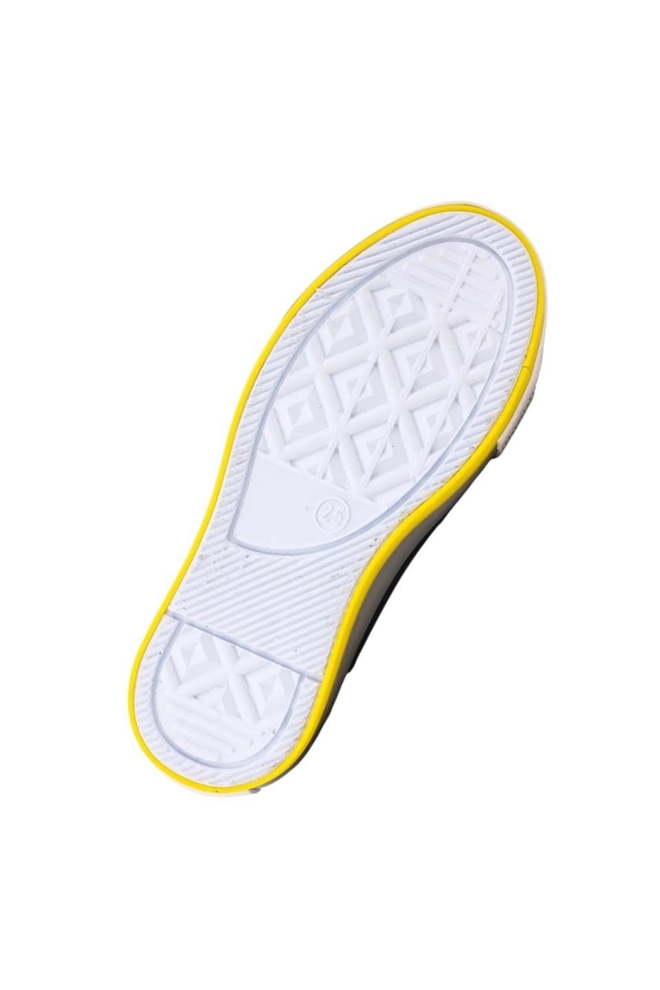 Çocuk Keten Kısa Convers Modeli Cırtlı Sneaker Spor Ayakkabı GRİ