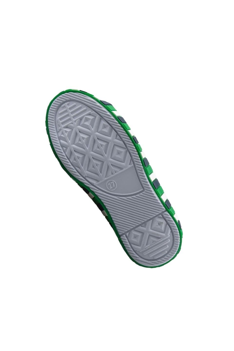 Çocuk Keten Kısa Convers Modeli Unisex Bağcıklı Spor Ayakkabı YEŞİL