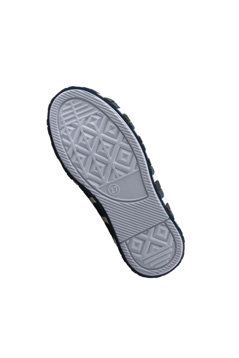 Çocuk Keten Kısa Convers Modeli Unisex Bağcıklı Spor Ayakkabı MAVİ