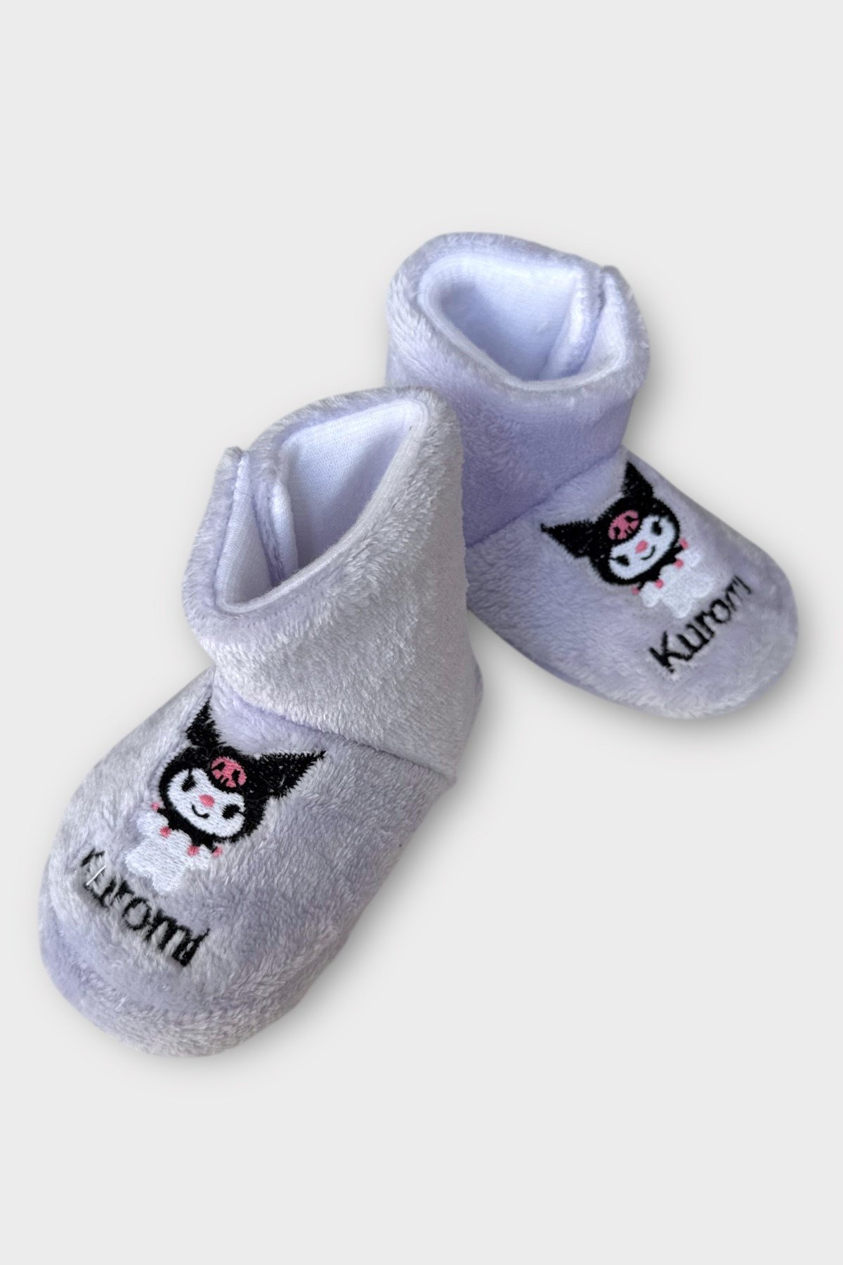 Çocuk Kuromi Nakış Detaylı Panduf Lila