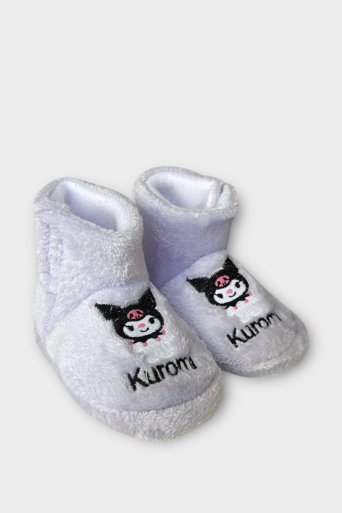 Çocuk Kuromi Nakış Detaylı Panduf Lila