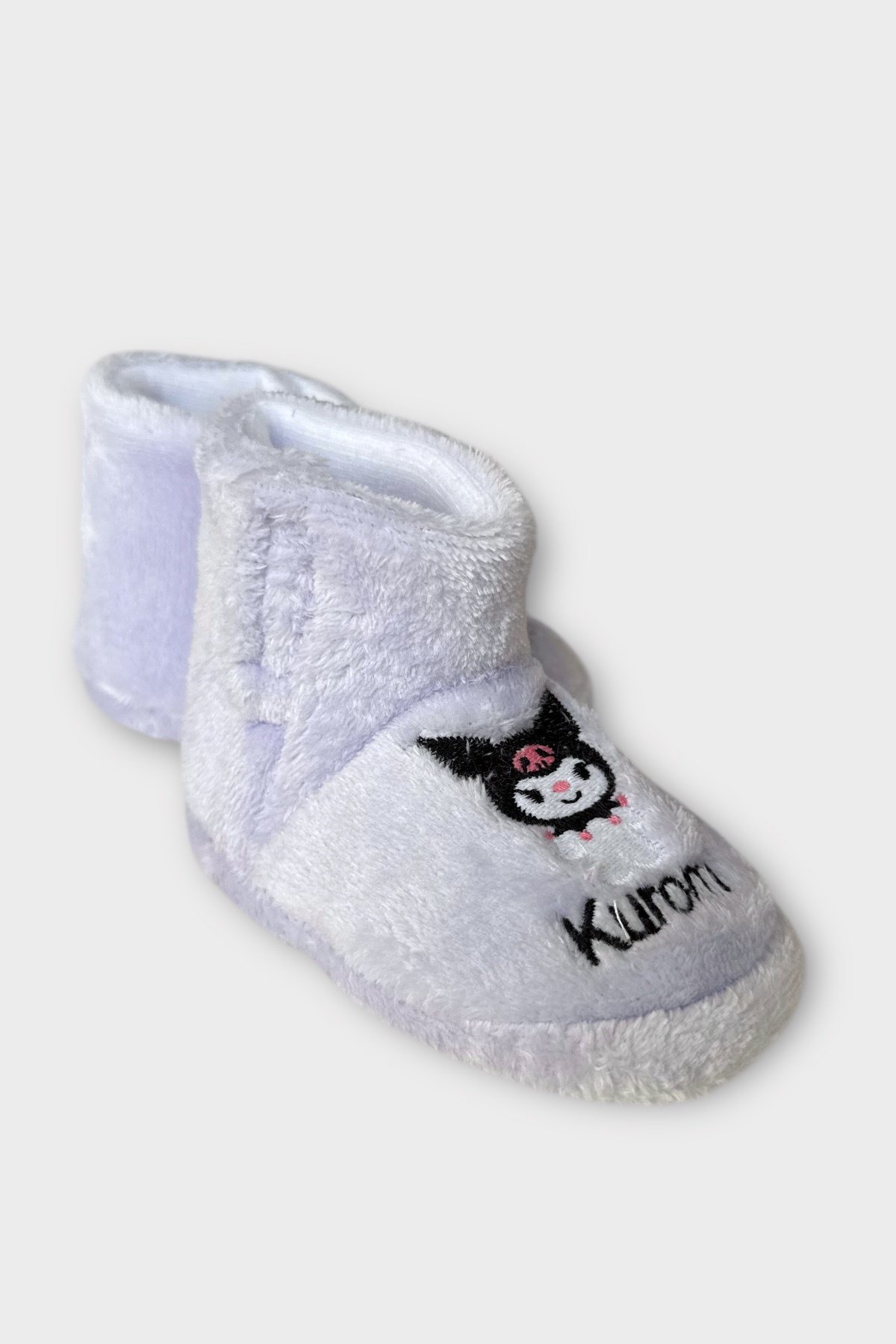 Çocuk Kuromi Nakış Detaylı Panduf Lila