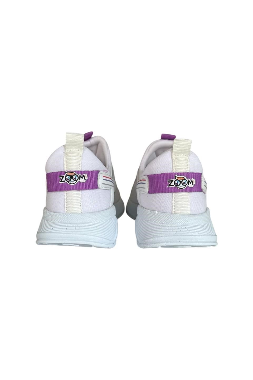 Çocuk Lastikli Spor Ayakkabı BEYAZ - LİLA