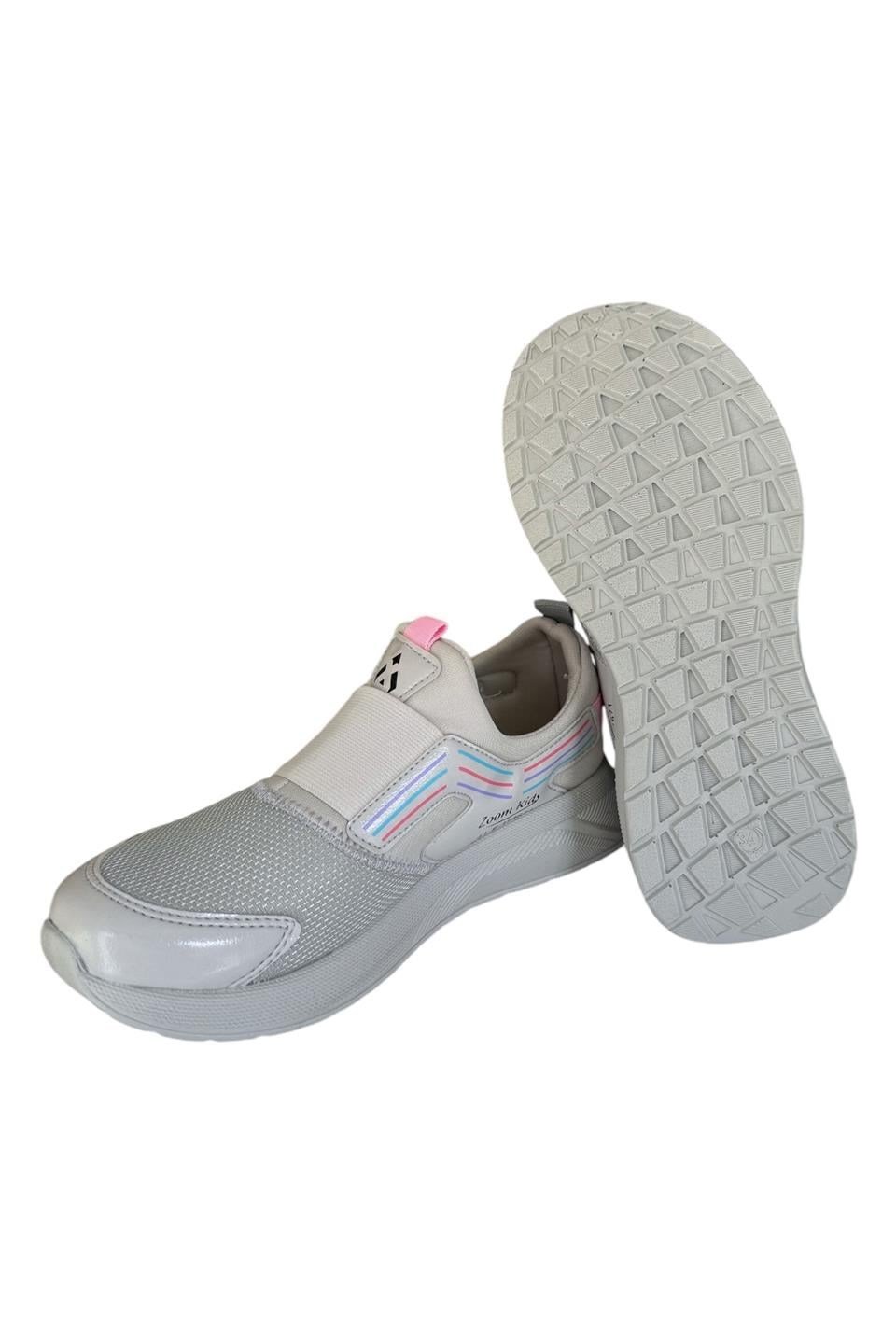 Çocuk Lastikli Spor Ayakkabı GRİ-PEMBE