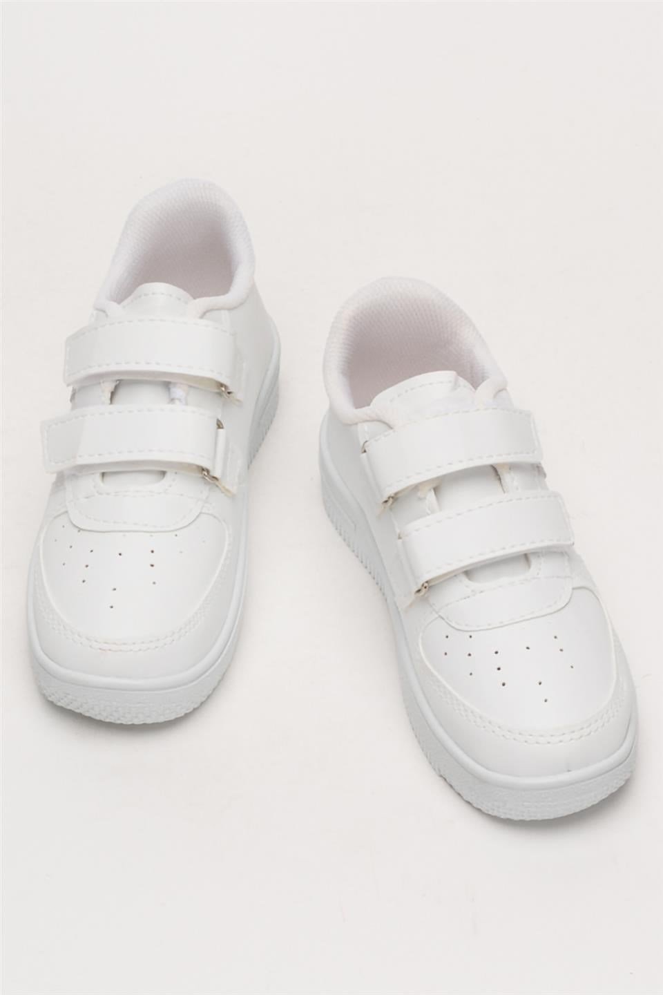 Çocuk Sneaker Spor Ayakkabı BEYAZ - FÜME