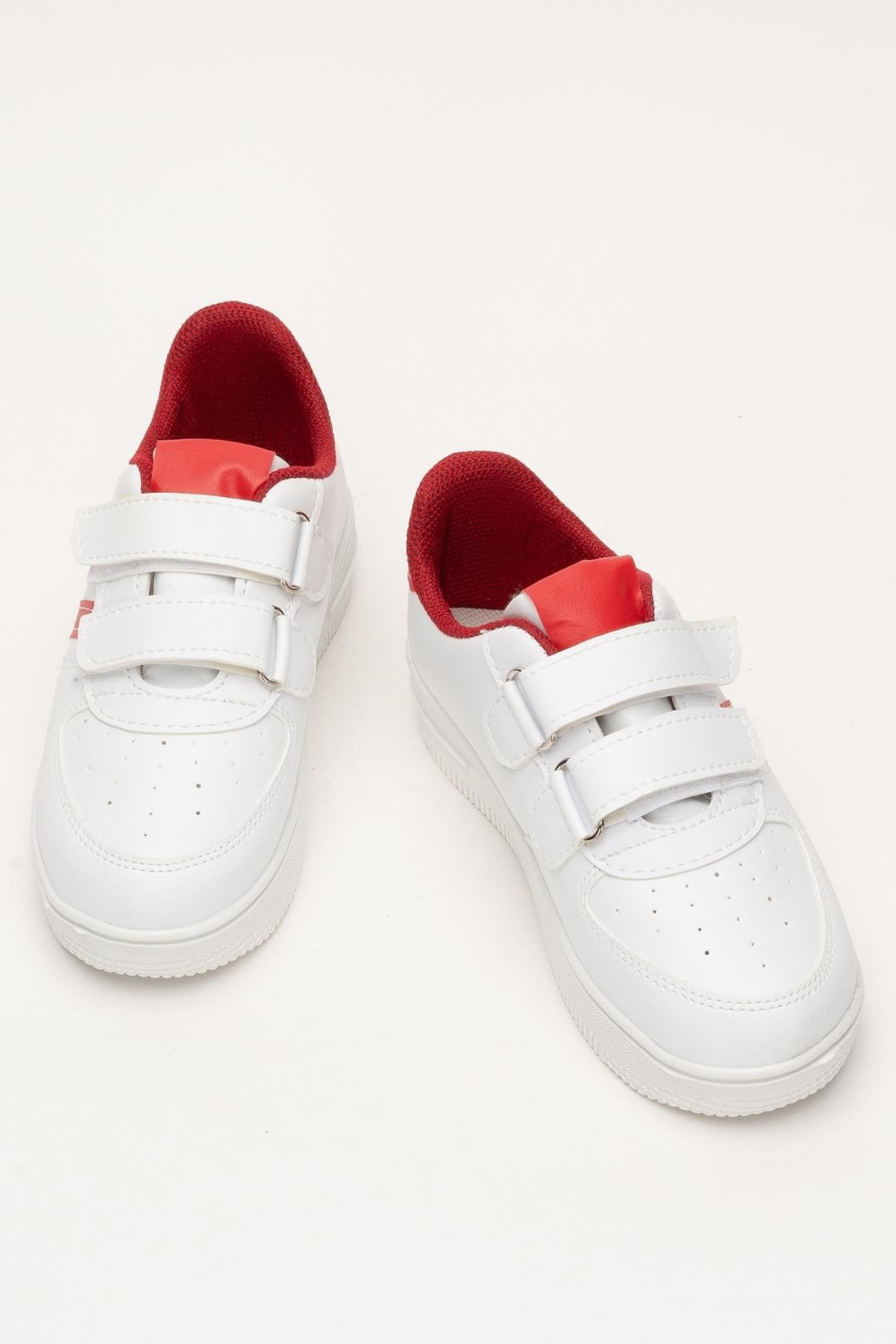 Çocuk Sneaker Spor Ayakkabı BEYAZ - KIRMIZI