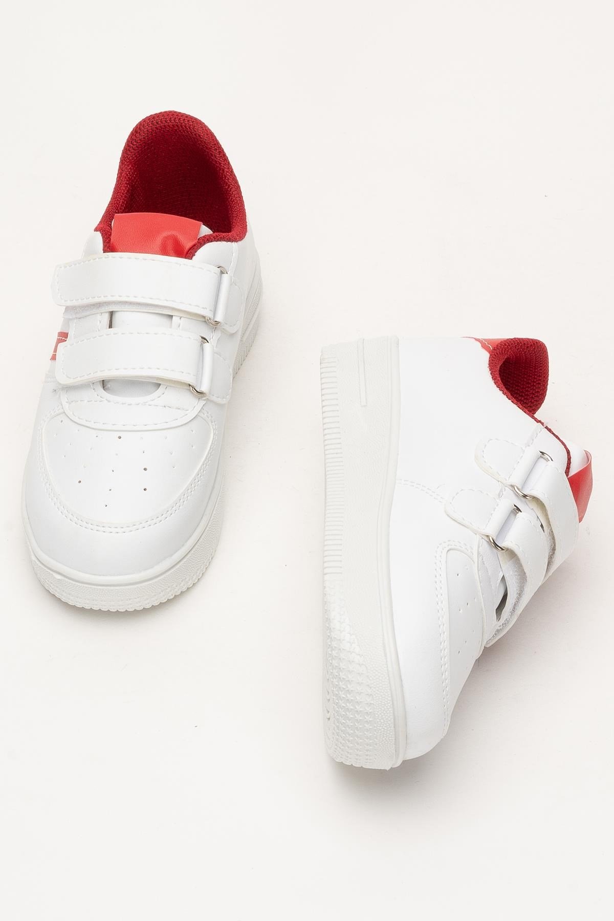 Çocuk Sneaker Spor Ayakkabı BEYAZ - KIRMIZI