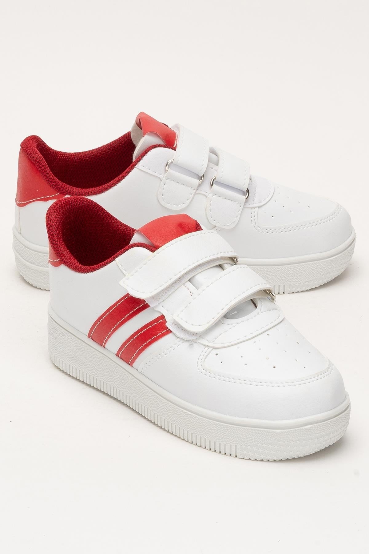 Çocuk Sneaker Spor Ayakkabı BEYAZ - KIRMIZI