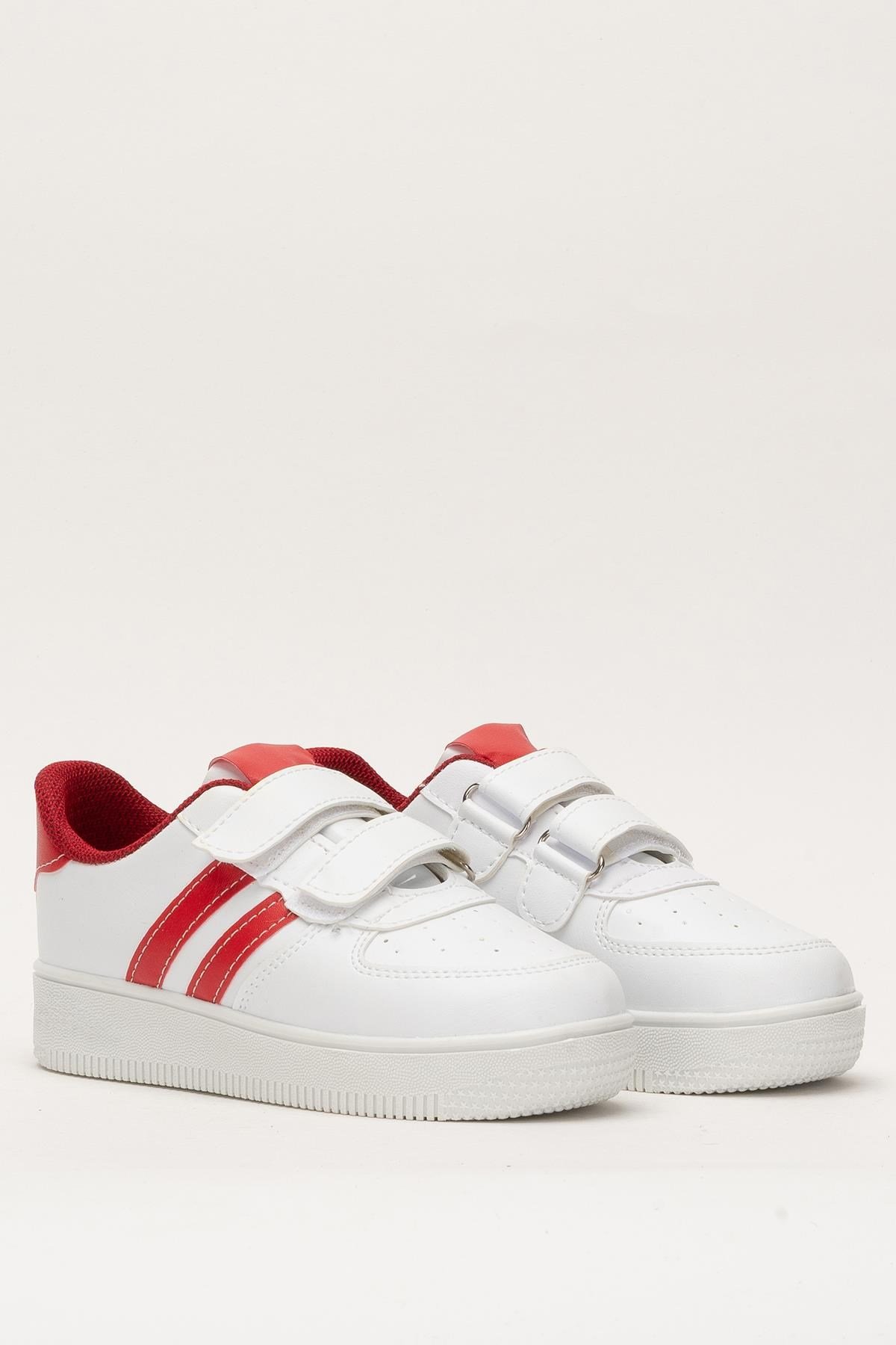 Çocuk Sneaker Spor Ayakkabı BEYAZ - KIRMIZI