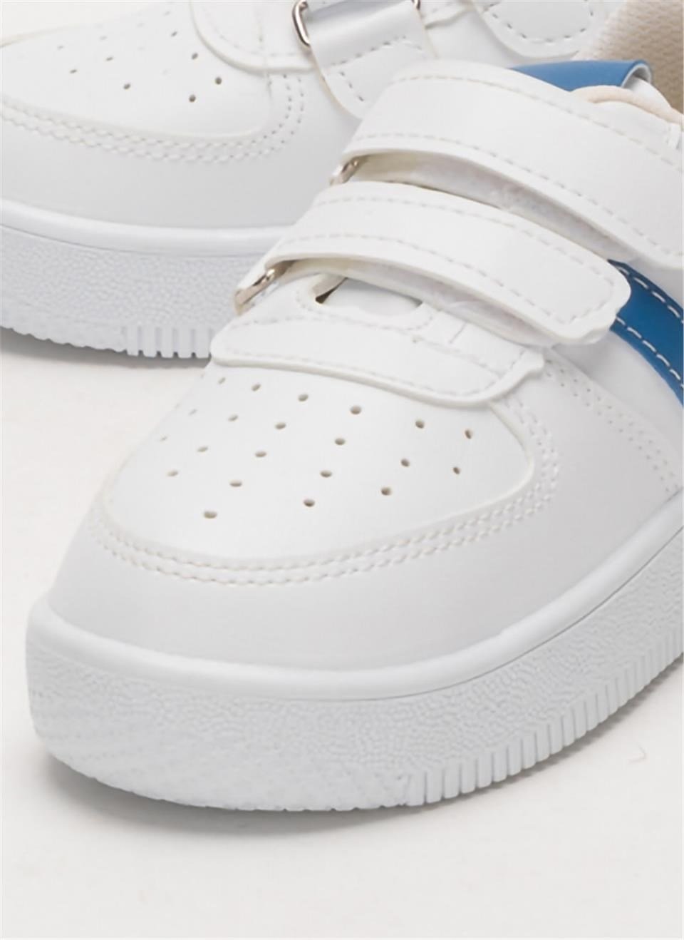 Çocuk Sneaker Spor Ayakkabı BEYAZ - SAKS