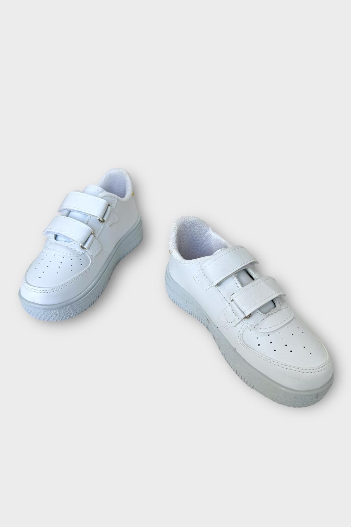 Çocuk Sneaker Spor Ayakkabı BEYAZ - SARI